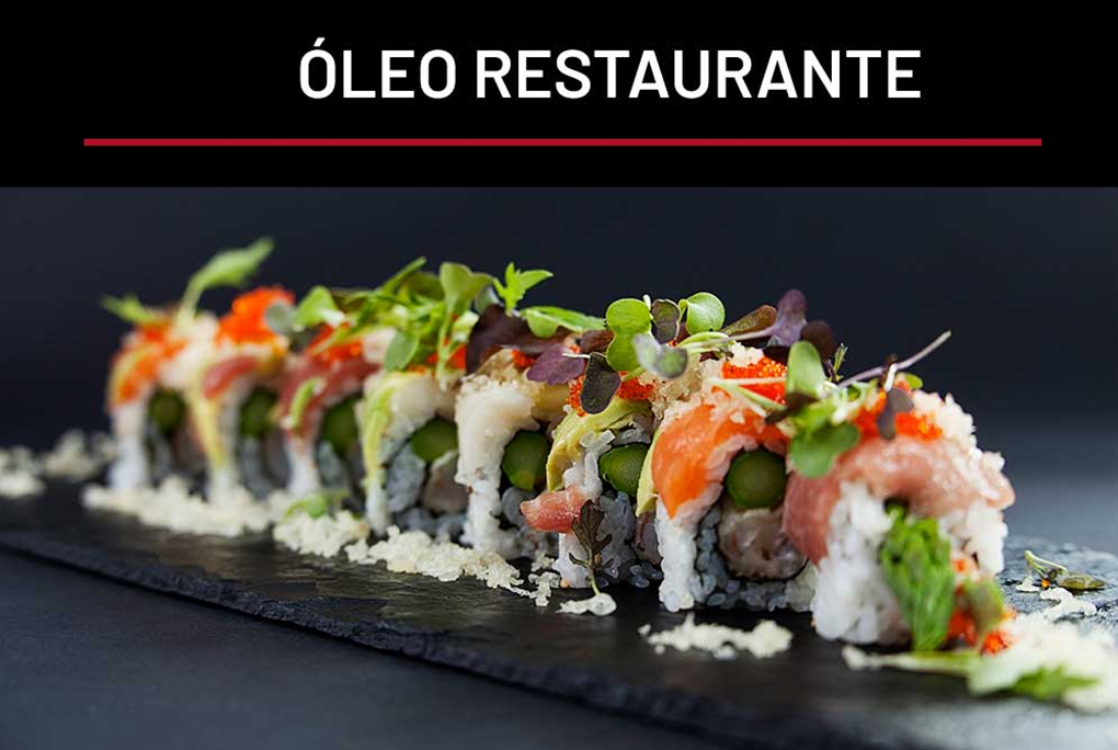 Óleo Restaurante Málaga sushi dish with fresh ingredients and modern presentation