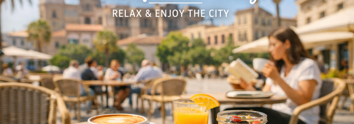 best cafes in malaga with coffee and modern cafe interior