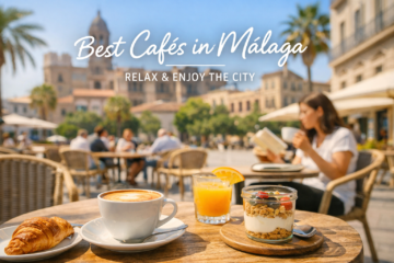 bästa kaféerna i Malaga med kaffe och modern kaféinredning