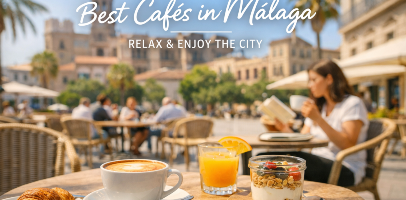 best cafes in malaga with coffee and modern cafe interior