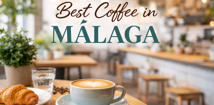 best coffee in malaga with cappuccino and modern cafe setting