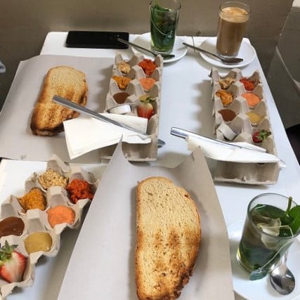 La Recova Málaga breakfast with toast and homemade jam tasting selection