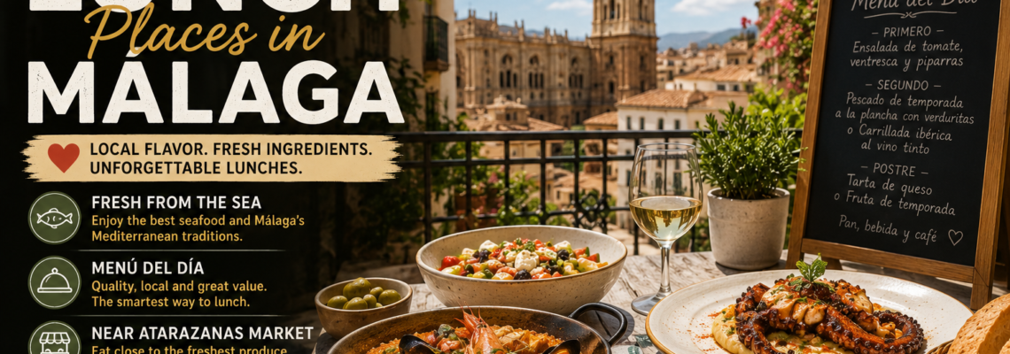 Top lunch places in Málaga with seafood and cathedral view