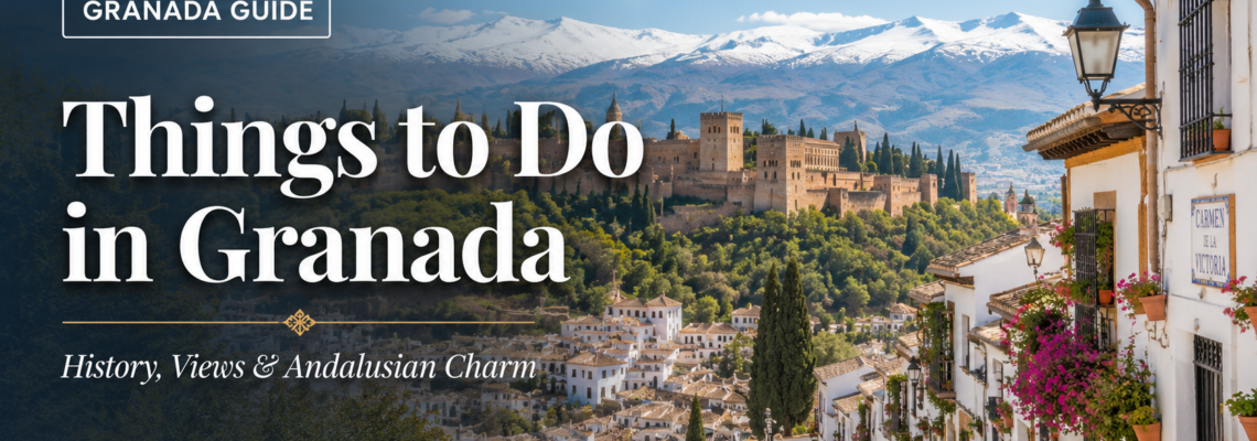 Aktivitäten in Granada mit Blick auf die Alhambra, die Straßen des Albaicín, die Sierra Nevada und andalusischen Charme
