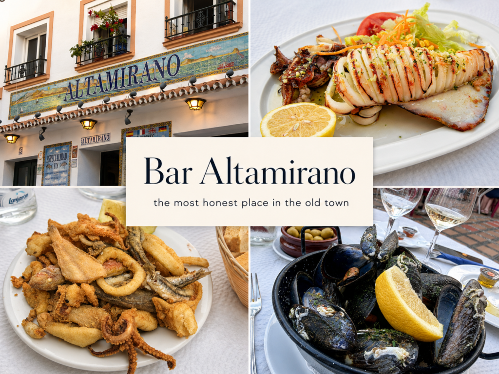 Bar Altamirano honest seafood restaurant in Marbella old town